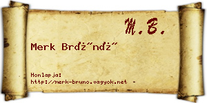 Merk Brúnó névjegykártya